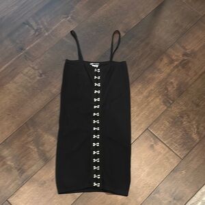 Black Dress with Silver Accents